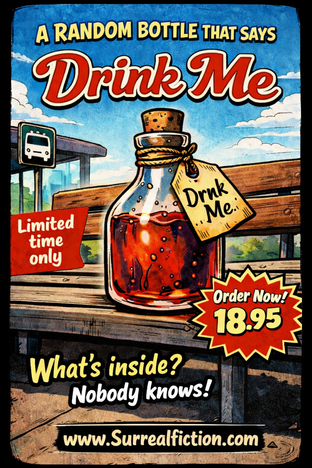 Random Bottle That Says Drink Me - Graphic T-Shirt